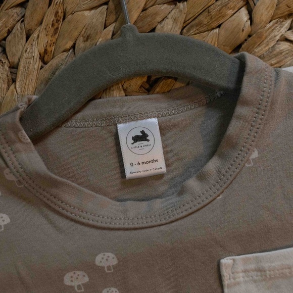 Little & Lively Pocket Slim Fit T-Shirt - Toadstool - Picture 4 of 9